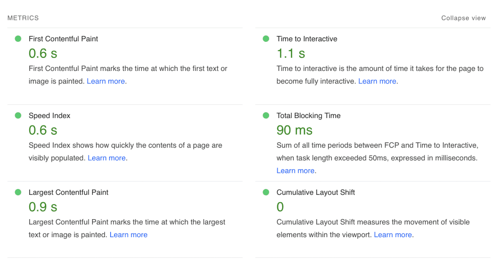 Google PageSpeed Insights dodatkowe informacje